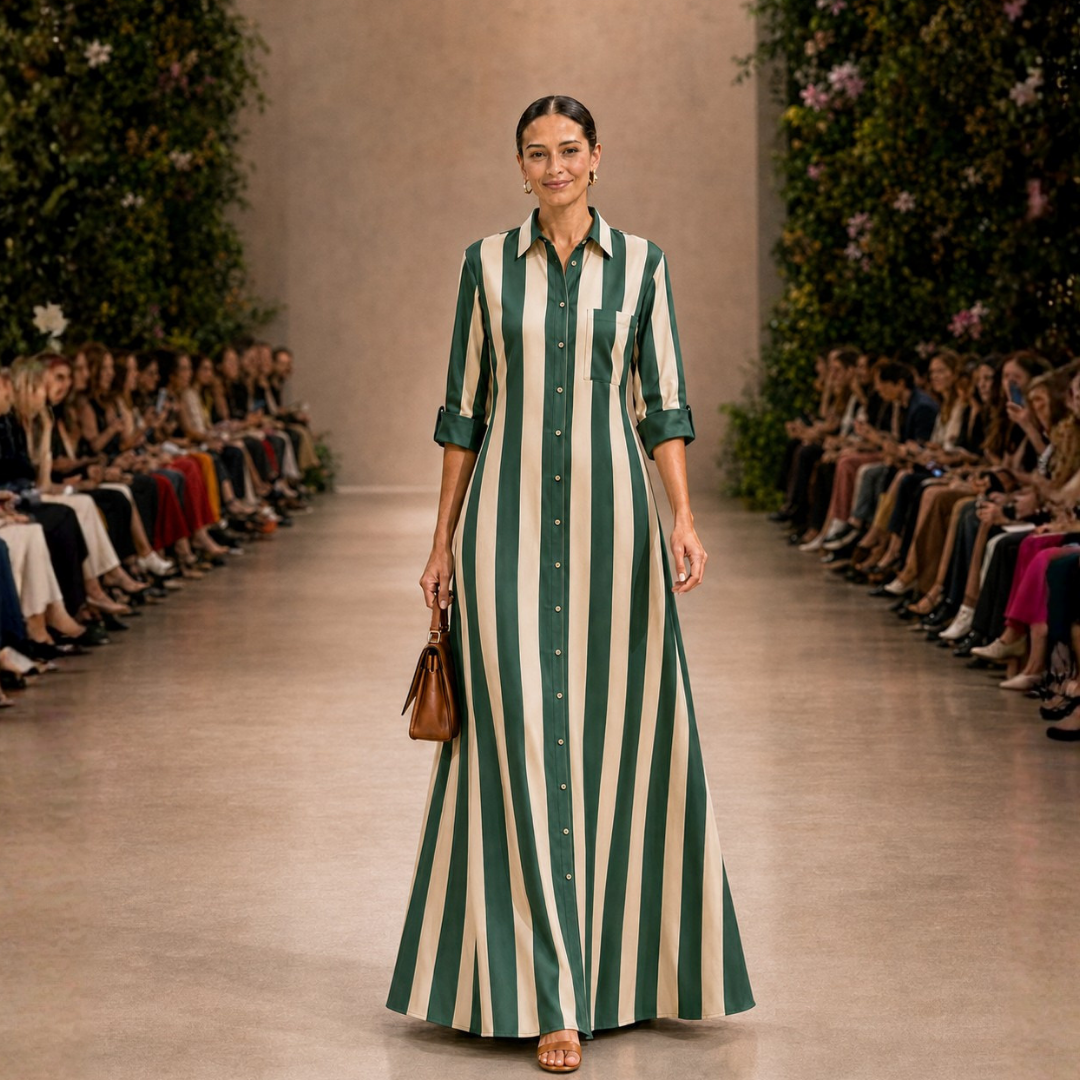 The Isadora Convertible Crepe-Silk Maxi Shirt Dress